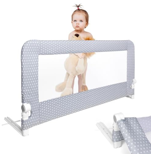 Interbaby Sicherheitsgitter für Kinder, aufklappbar, 150 cm, Bettgitter für Kinder zwischen 18 Monaten und 5 Jahren, einfache Installation, sicher, kompatibel mit Ausziehbetten | Stern