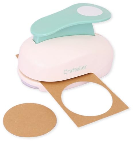 Hantverkare – cirkelstans för papper och kort, perfekt för scrapbooking och hantverk, tryckspak för cirklar, diameter: 7,62 cm