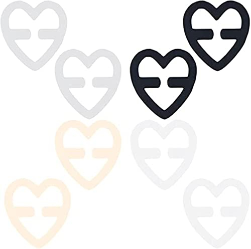 BH Träger Clip, Damen BH Träger Halter, Unsichtbar BH Träger Clip Set für Damen Frauen (Transparent, Teint, Weiß, Schwarz)