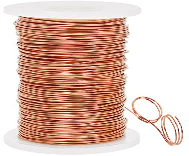 0,8mm Fil D'artisanat en Aluminium, 100 Mètres Fil Métallique de Sculpture, Flexible Pliable Fil d'Artisanat pour Modélisme de Vélo, Fabrication de Bijoux, Tissage et Emballage (Cuivre)