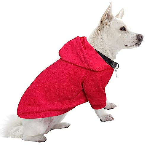 HuaLiSiJi Hunde Hoodie Groß Hundepullover Grosse Hunde Hundepullover Groß, Warm und Leicht, Mit Einer Weichen Textur, Leicht zu Tragen und Hellen Farben (4XL, Rot)