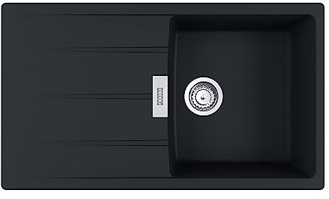 Franke Centro CNG 611-86 - Fregadero de granito, color negro mate