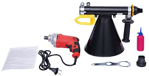 Mörtelspritze 700W, Putzwerfer mit 2 Düse Zubehör Düsendurchmesser 20mm 26mm Flach und Rund