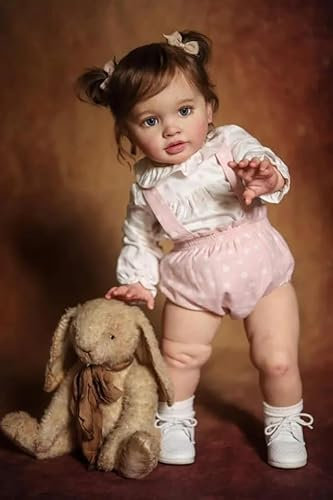 Pinky Reborn 26 Inch Reborn Baby Toddler Doll Lifelike Real Baby Soft Silicone Vinyl Toy for Kids Age 3+