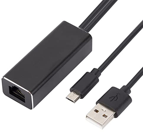 Adaptador Ethernet para Chromecast y TV Stick 10/100 Mbps USB a RJ45 LAN adaptador de red para Fire TV Stick Chromecast Google Home Mini y más