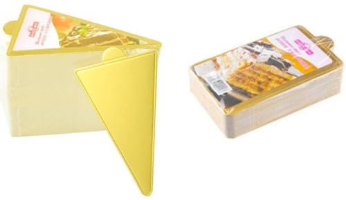 Teogneot 200PCS Mousse Cake Boards,Reusable Gold Mini Cake Dessert Display Tray,Cake Drum Cardboard Cake Base Paper Plates Dessert Base(Triangle+Rectangular)