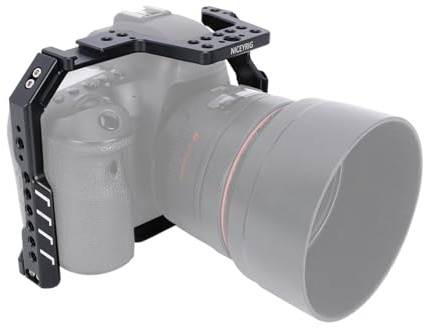 NICEYRIG Kamerakäfig für Canon EOS 6D / EOS 6D Mark II mit NATO Rail Cold Shoe Schnellwechselplatte für ARCA-Swiss Tpye