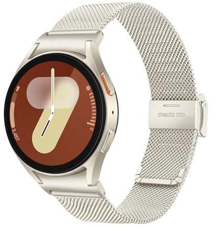TRUMiRR Kompatibel mit Galaxy Watch 7 40mm Armband, Mesh Gewebte Edelstahl Uhrenarmband Metall Armband für Samsung Galaxy Watch 7 6 5 4 40mm 44mm