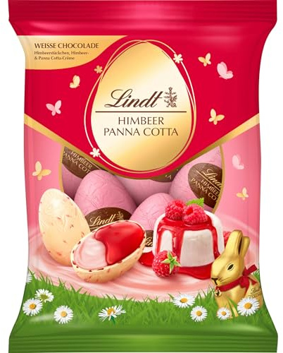 Lindt Schokolade | Himbeer-Pannacotta-Eier | 90g | Vollmilch-Schokoladeneier mit fruchtiger Himbeer Pannacotta-Füllung | Ostereier | Perfekte Oster-Schokolade zum Teilen & Genießen