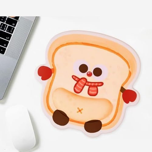 PEKNUX Tapis De Souris De Poignet en Forme De Toast, Repose-Poignet Dédié À La Maison, Mignon Et Épais