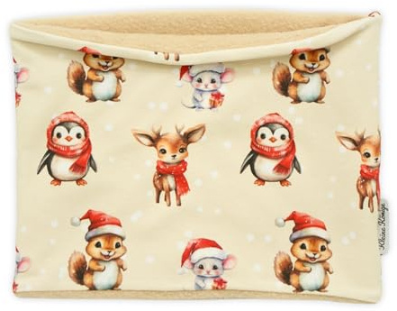 Kleine Könige Loop Schal Kinder Jungen bis 10 Jahre · viele Muster · Innen Fleece Kuschel · Made in Germany