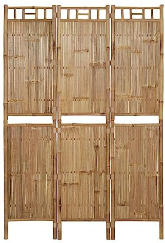 FENLAX Paravent Raumteiler Bambus 120x180 cm Stilvolle Vielseitig Wohnzimmer Klappdesign Trennwand Privaten Ankleidebereich Hintergrundwand Langlebigkeit Flexibles Design