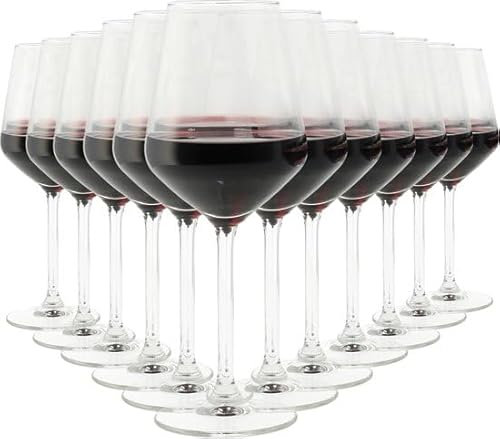 Bicchieri da vino bianco - Bicchieri da vino Riesling Set di 12 calici da vino bianco 37 cl - Vetro trasparente - Set di bicchieri per cena e feste