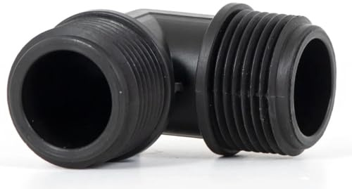 ABAZO - Pumpenanschlussstutzen an Gartenpumpe, Schlauchverbinder, Rückschlagventil für die Pumpe, Anschluss an einen Hydrophor, Satz Pumpenzubehör, Verbindungsbogen 2 AG-AG