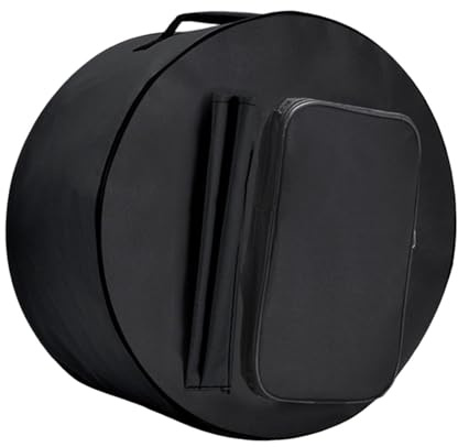 Harilla Snare Drum Bag, Instrumentenkoffer, wasserdicht, staubdicht, tragbar, Schlagzeug-Rucksack aus Oxford-Stoff mit Tragegriff und Schultergurt, Schwarz, 43cmx20cm