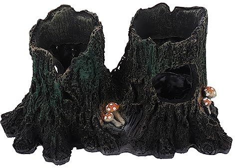 Toyvian Reptil Gömställe för Sköldpaddor och Ödlor Flerfunktionsgömma för Spindlar och Smådjur Habitat för Crested Gecko och Reptiler