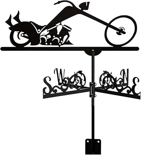 MWAYOYTE Girouette en métal pour abris de Jardin, girouette en Acier Inoxydable avec indicateur de Direction du Vent, Support métallique pour Jardin extérieur et Cour