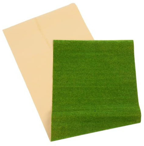Abaodam Künstlicher Rasenteppich Hochrealistischer Kunstrasen für DIY Modellbau Stabiles Material Flexibel Zuschneidbar für Bastelarbeiten und Landschaftsszenen