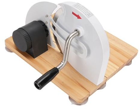 TOPINCN Trancheuses à Pain Manuelles, Pain à Manivelle D'épaisseur Réglable, Machine à Trancher le Pain pour le Levain, les Gâteaux, les Bagels et les Pains