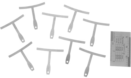 UTHCLO Regla para Guitarra Profesional 10 Piezas Medidor de Acción y Calibre de Radio de Cuerda Inferior, Herramienta Luthier Regla de Hierro y Plástico para Medición Precisa