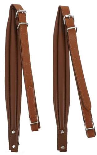 TOVINANNA 2 pièces Sangles Accordéon Réglables Couleur Café Bretelles Confortables et Pratiques pour Accordéons Basses Basses Accessoire Instrument de Musique