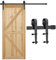 Yaheetech Schiebetürsystem Komplett-Set für Schiebetüren Schiebetürbeschlag mit Bodenführung Laufschiene aus Karbonstahl Türbreite ca. 90 cm