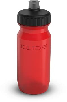 Cube Feather Cycling Bottle - Red, 500ml / Bicycle Bidon Cycle Ride Reusable Drink Flask Water Mountain Road MTB Bike Gym Sport Race Lightweight Trail HPP Holder Podium Racing Accessories