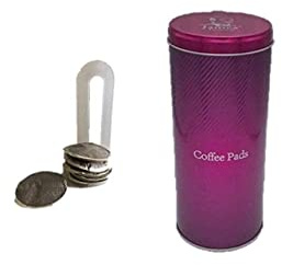 James Premium Aufbewahrungsdose, für Kaffeepads, Kaffeedose aus Metall, Höhe ca: 178 mm, Durchmesser: ca. 78 mm