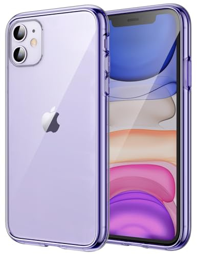 JETech Hülle für iPhone 11, Anti-Vergilbung, Dunkellila | Stoßschutz, Kratzfeste Harte PC-Rückseite, Robuster Transparenter TPU-Rahmen