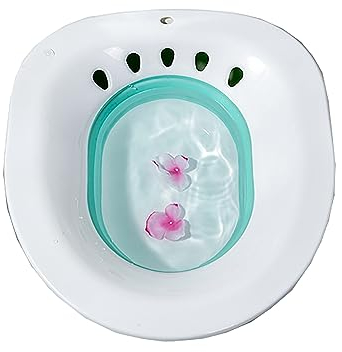 Sitzbad für Toiletten-Hämorrhoiden, Postpartale Pflege, zusammenklappbares Sitzbecken mit Spülung, Sitzbad-Sitz für Hämorrhoiden, geeignet für Schwangere, Grau, 39 x 36,5 cm (grün 39 x 36,5 cm)