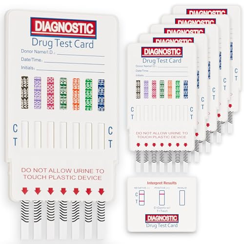 5 x Hochsensible Drogentest-Kits | Tests für 7 Drogen im Urin: Kokain, Cannabis, Ketamin, Opiate, Amphetamine, Benzodiazepine und Ecstasy