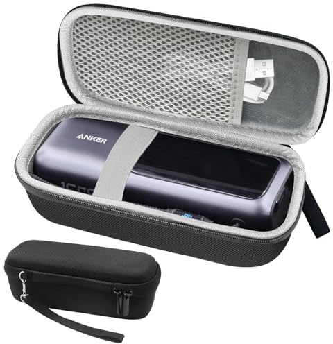 Veftsvy Cassa custodia borsa per Anker Power Bank 25000mAh 165W, Borsa da viaggio rigida Eva compatibile con power bank ancora 25000 mAh 165 W, Solo custodia (Nero)