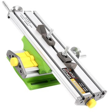 Mesa de fresadora en miniatura, plataforma de doble posicionamiento, asas ergonómicas, base de aluminio de alta estabilidad, mesa de fresado pequeña de taller