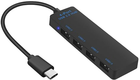 XAGMODSHN USB C To 4 Port 2.0 Adapter Splitter For Connecting Keyboard Tablets And More Charging Dock Smartphone Hub