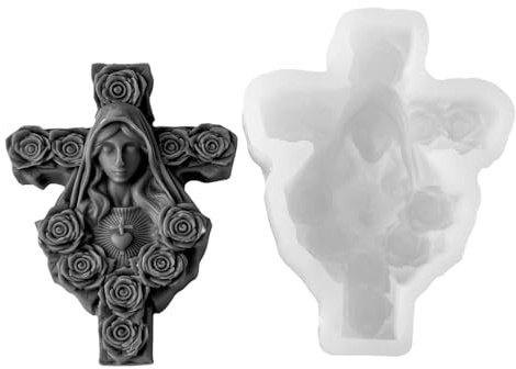 Moldes religiosos de silicona de resina epoxi para yeso, silicona, escayolas perfumadas de Halloween