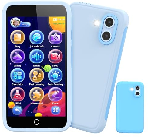 Telefono Giocattolo per Bambini, 3.97 Cellulare per Bambini 3 4 5 6 7 8 9 10 11 12 Anni con 200+ Giochi, Doppia Fotocamera, Controllo Parentale, Telecamera, Musicale, Regalo di Compleanno Natale