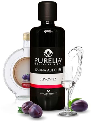 PURELIA Saunaaufguss Konzentrat Slivovitz 100 ml natürlicher Sauna-aufguss - reine ätherische Öle