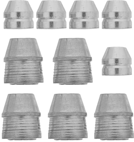 OUNONA 10 pièces Lot de Cales Métalliques pour Manches de Marteau et Hache Coins Ronds Résistants à Usure pour Fixation Sécurisée et Stabilité Renforcée des Outils