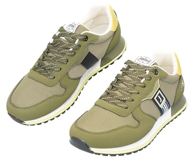 JOMIX Scarpe Sneakers Uomo Sneakers Sportive Casual Traspiranti Scarpe da Corsa Comode Leggere per Camminata Lavoro Tempo Libero MOS260467 (Verde Militare, 43)