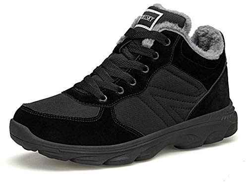 TORISKY Hombre Mujer Botas de Nieve Invierno Aire Libre Zapatos Impermeable Antideslizante Calientes Botines Planas 36-46EU(6919-BK39)
