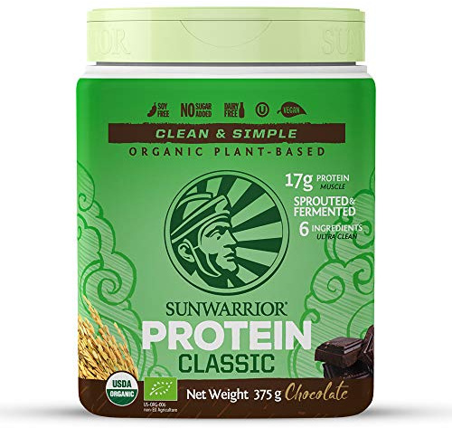 Sunwarrior Proteine di riso integrale in polvere con Bcaa e aminoacidi Frullato di proteine di riso crudo senza glutine a basso contenuto di carboidrati senza latticini | Cioccolato in polvere