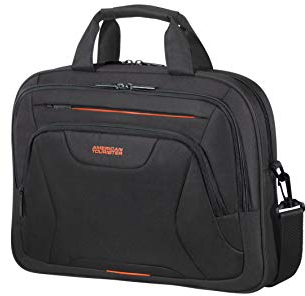 American Tourister en el trabajo - bolsa de laptop de 15.6 pulgadas, 42 cm, 15 l, negro/naranja (negro/naranja)
