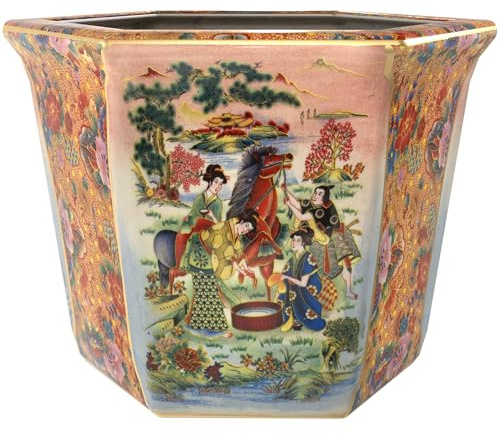 10 Horse in Meadow Porcelain Flower Pot