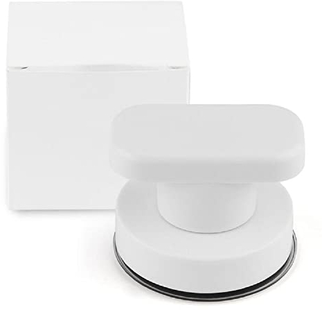 KAFENDA Poignées de porte et de fenêtre en verre, portes coulissantes de salle de bain, armoires, ventouses, poignées non marquantes, poignées d'absorption non perforées (petite taille, argent)