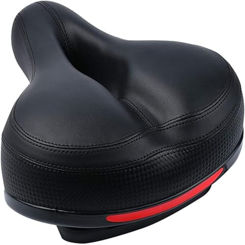 INF Cykelsadel, bred och stötdämpande, universalmodell, ergonomiskt cykelsäte Svart