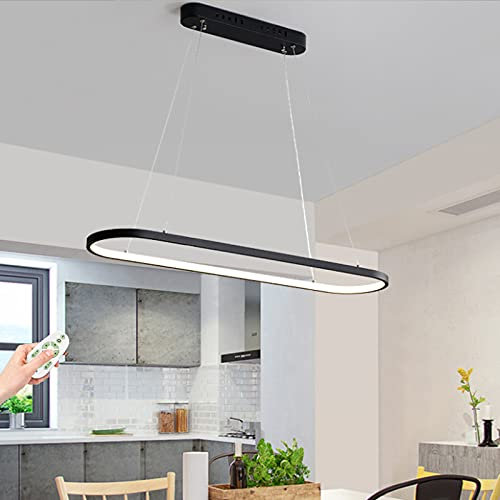 AUCF Pendelleuchte LED Kronleuchte Oval Esstisch Lampen Modern Pendellampe Dimmbar Hängelampe Wohnzimmer Leuchte Höhenverstellbar Hängeleuchte Für Flur Küche Schlafzimmer Deko Pendellampe