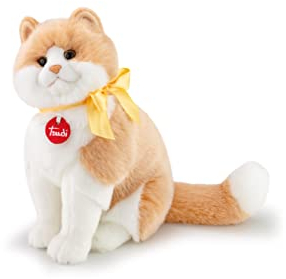 Trudi Gatto Charlie Gatto Peluche gioco, Regalo di Natale e Compleanno, riproduzione realistica | 15x31x21cm Taglia M | Classici Gatti Peluche | Modello TUDO9000