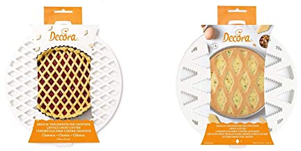Decora Griglia Tagliapasta per Crostata Classica, Bianco, Dim. ø 30 cm & 0215802 GRIGLIA TAGLIAPASTA per CROSTATA E PASTIERA 30 CM