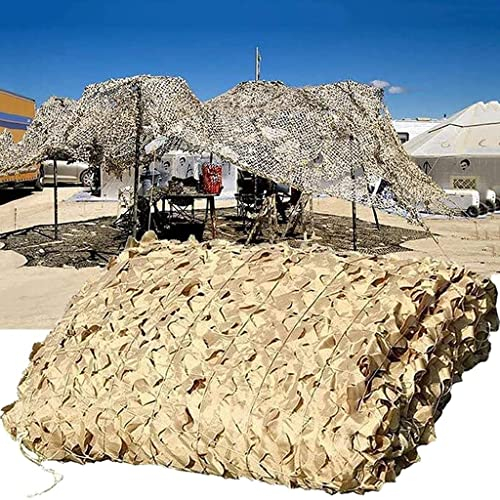 Beige Tarnnetz, Wasserdicht Reißfest Camouflage Net, Bundeswehr Schattierungsnetz, 2X4m 3X3m 2X6m 3X4m 3X5m 2X8m 4X4m 3X6m 4X5m 4X6m 6X6m 6X8m für Balkon Garten Dekoration 4x4m
