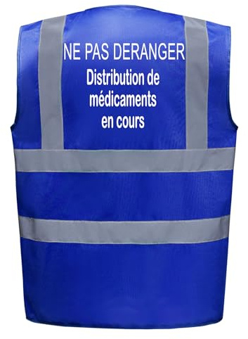 Line Shop Gilet de sécurité Royal marquage dos Ne pas déranger Distribution Médicaments (M)